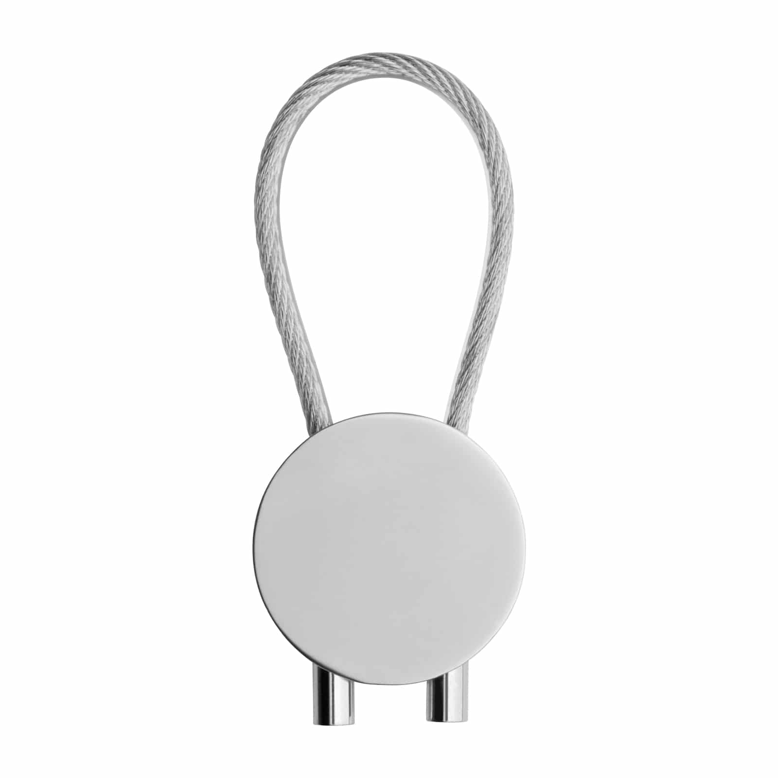 Drahtseil Schlüsselanhänger rund RE98-CABLE mattsilber