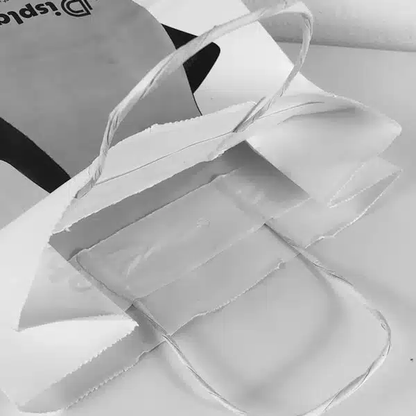 KRAFT PAPIERTASCHEN 100g mit gedrehter Papierkordel - Ansicht 2