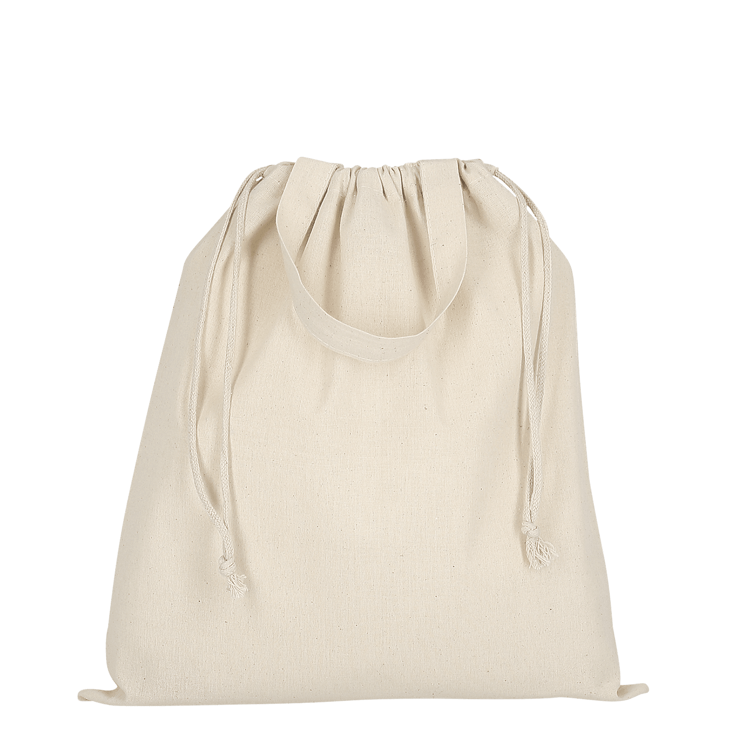 Baumwolltasche CLASSIC mit zwei kurzen Henkeln und doppeltem Kordelzug - Ansicht 2
