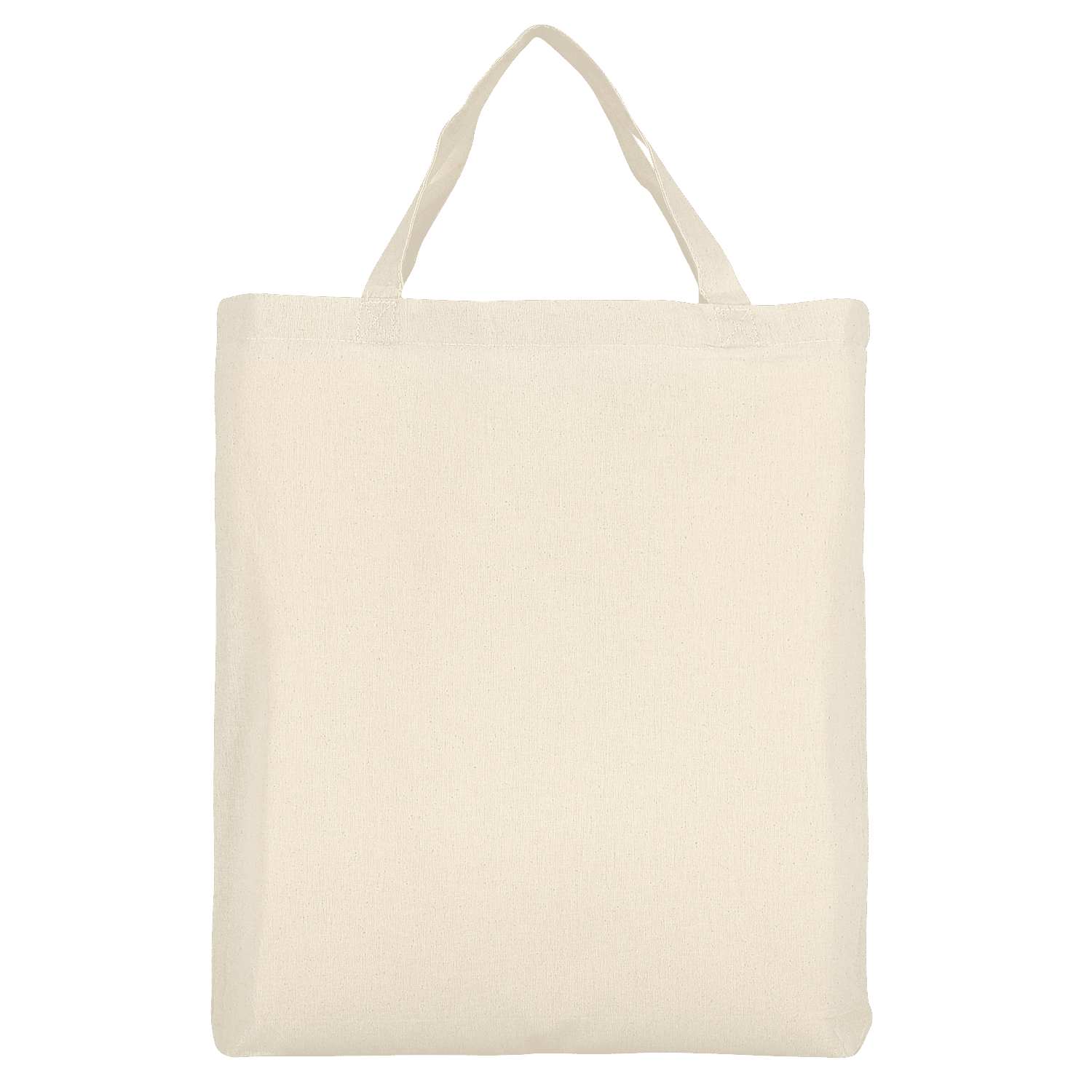 Baumwolltasche CLASSIC mit zwei kurzen Henkeln und Bodenfalte