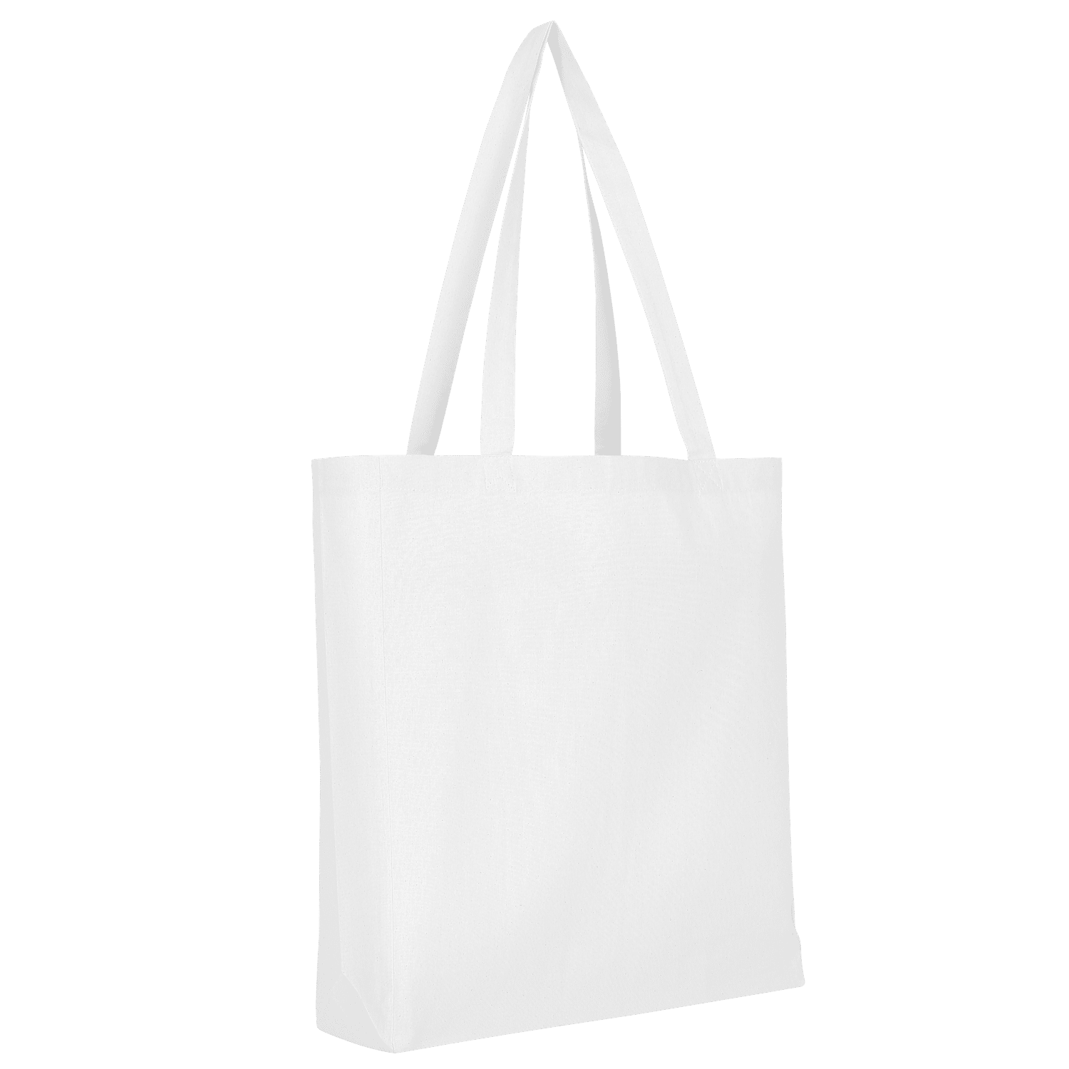 Baumwolltasche CLASSIC mit zwei langen Henkeln, Boden- und Seitenfalte - Ansicht 2