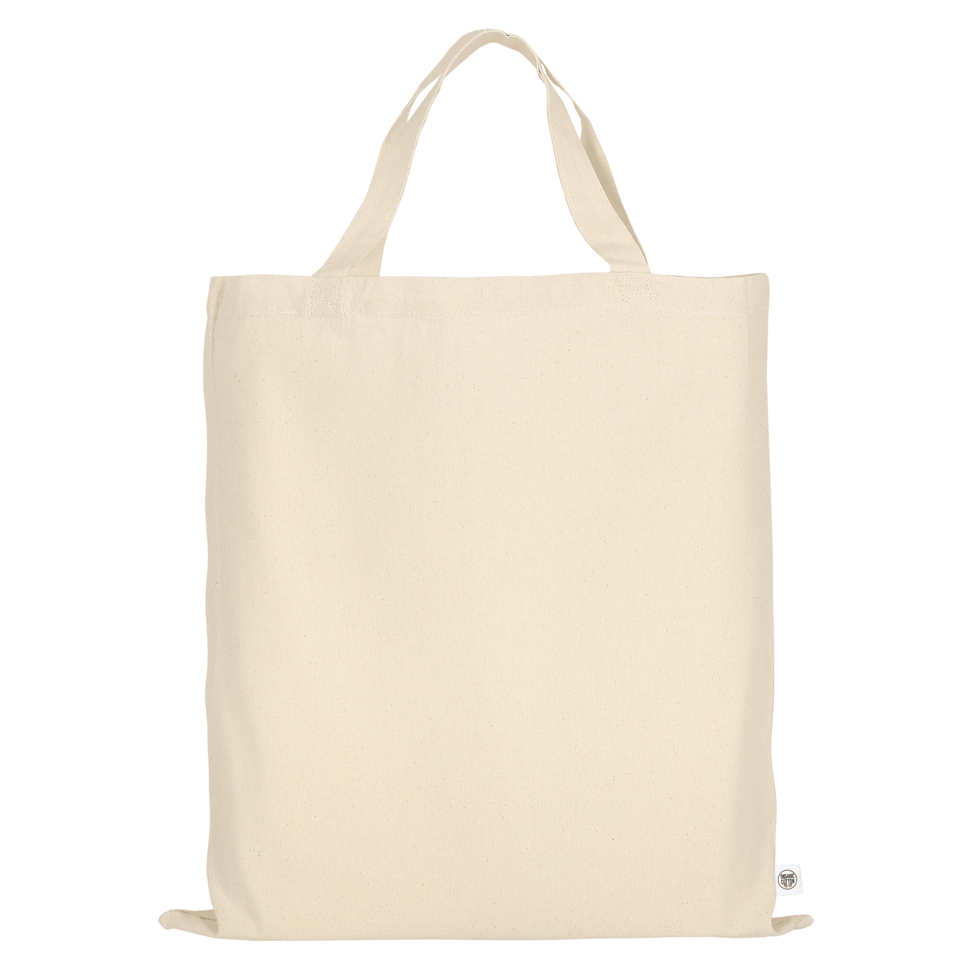 Tasche mit zwei kurzen Henkeln aus Organic-Baumwolle