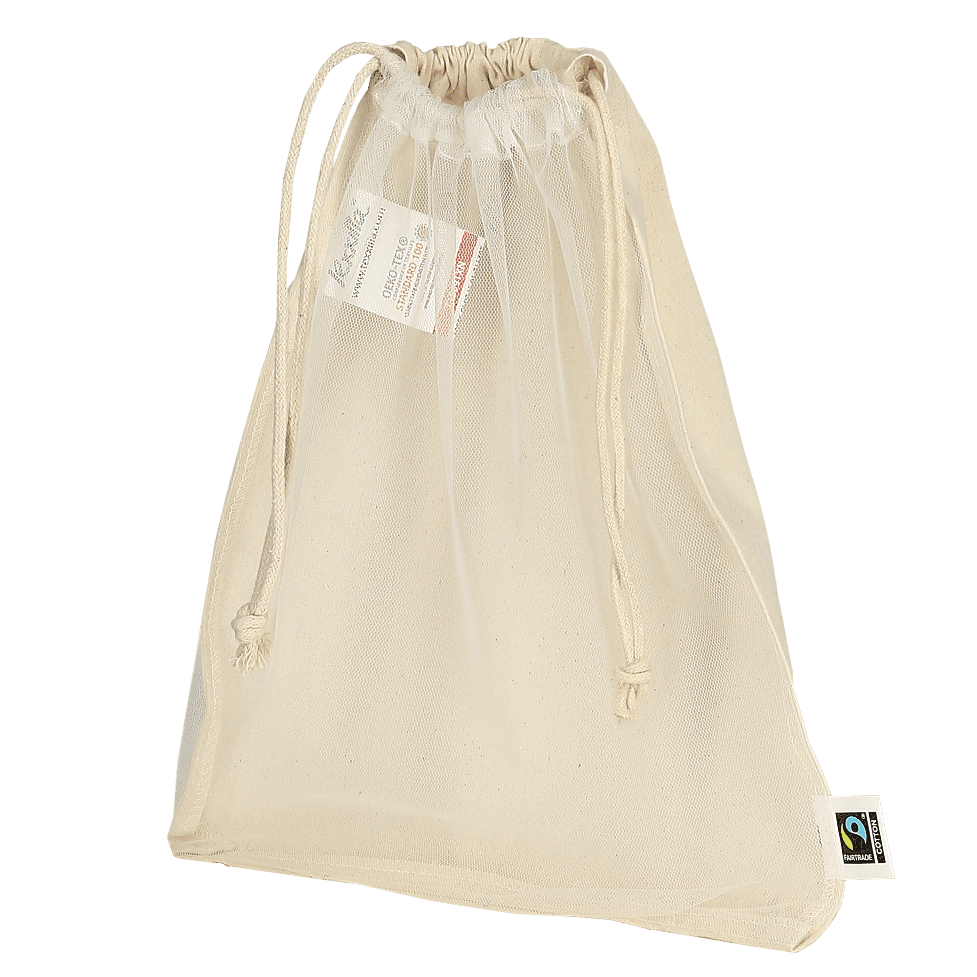 Netzbeutel aus Fairtrade-zertifizierter Baumwolle, 25 x 30