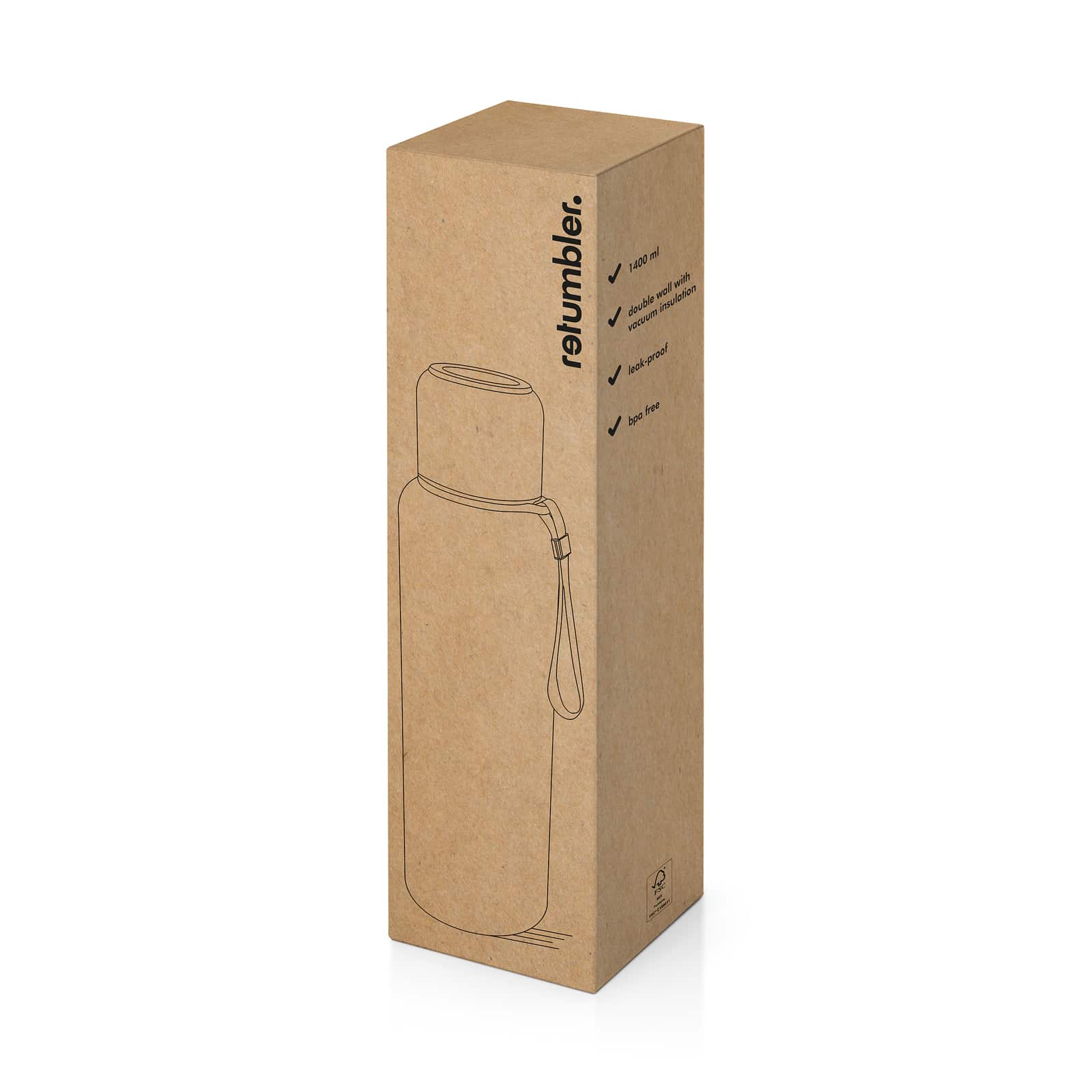 Thermoflasche RETUMBLER-GRANVILLE schwarz - Ansicht 2
