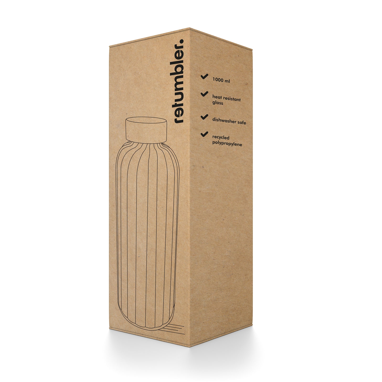 Trinkflasche RETUMBLER-DALLAS 1000 transparent - Ansicht 2