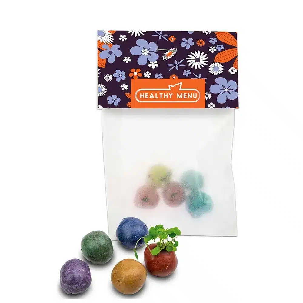 Bunte Mini Flower‑Balls mit Samen – Nachhaltige Samenbälle