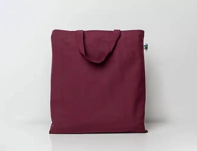 Fairtrade-Baumwolltasche kurze Henkel
