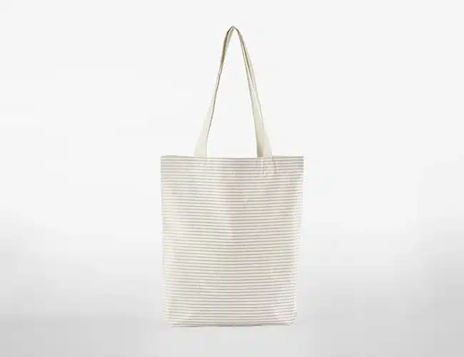 Gestreifte Tasche aus Bio-Baumwolle