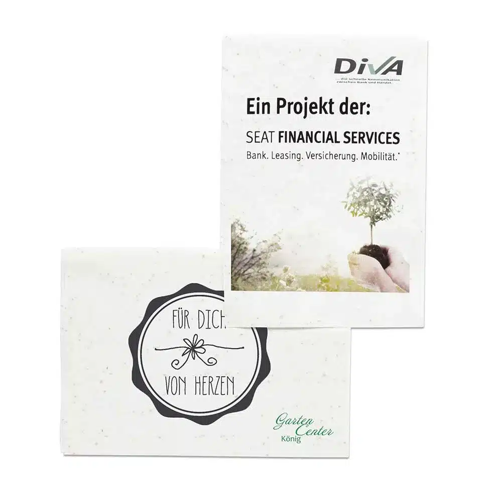 Samenpapier DIN A7 – Nachhaltiges, individuell gestaltbares Werbepapier