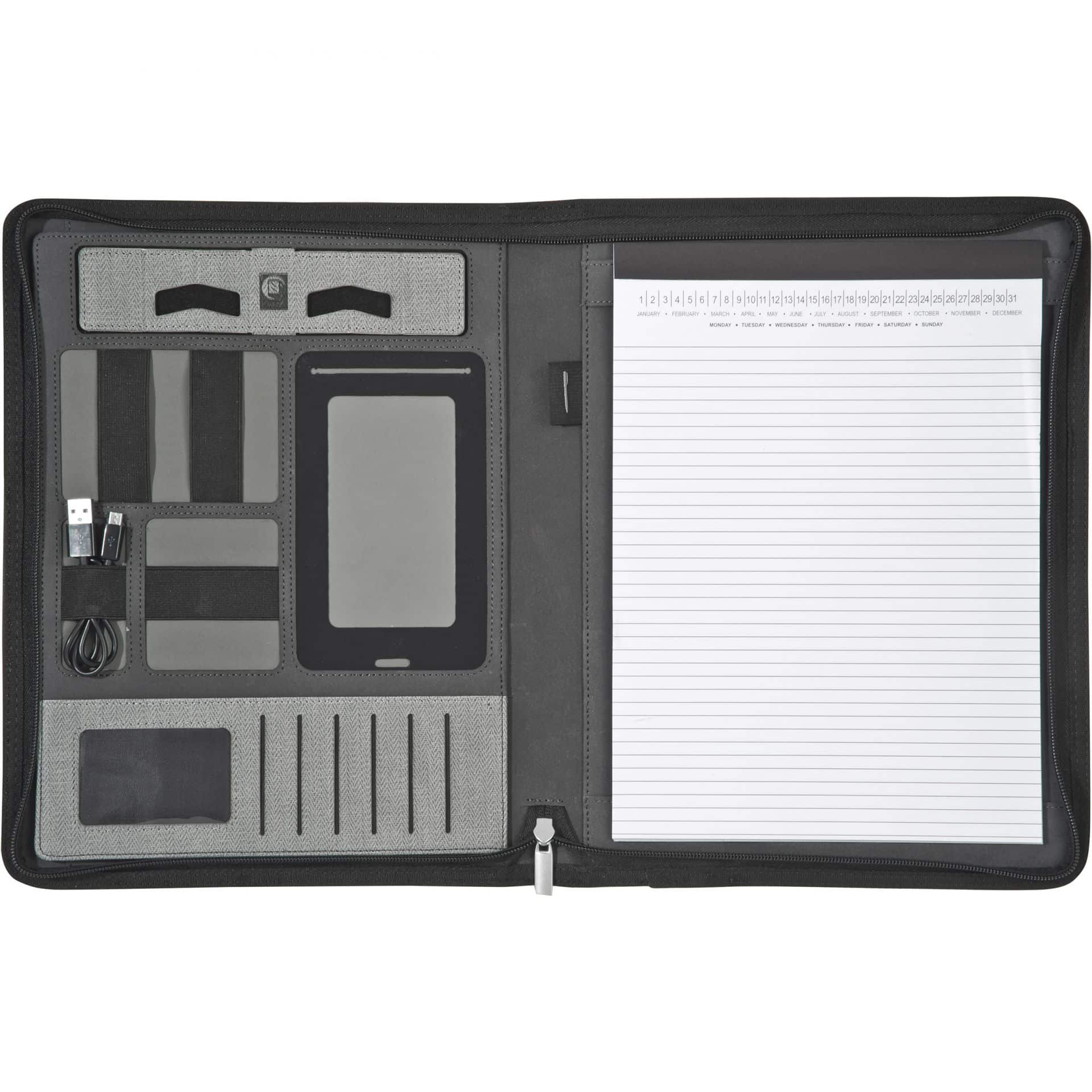 Schreibmappe mit Powerbank Elda - Ansicht 2